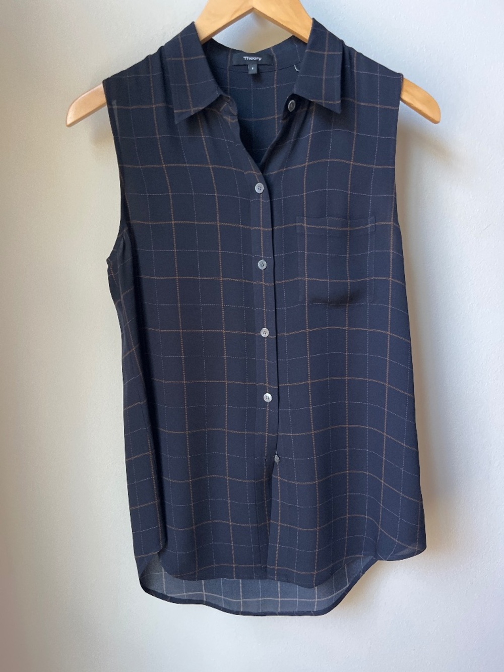EUC Theory silk blouse; small